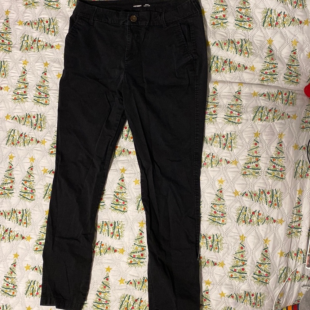 size 8  black old navy school pants